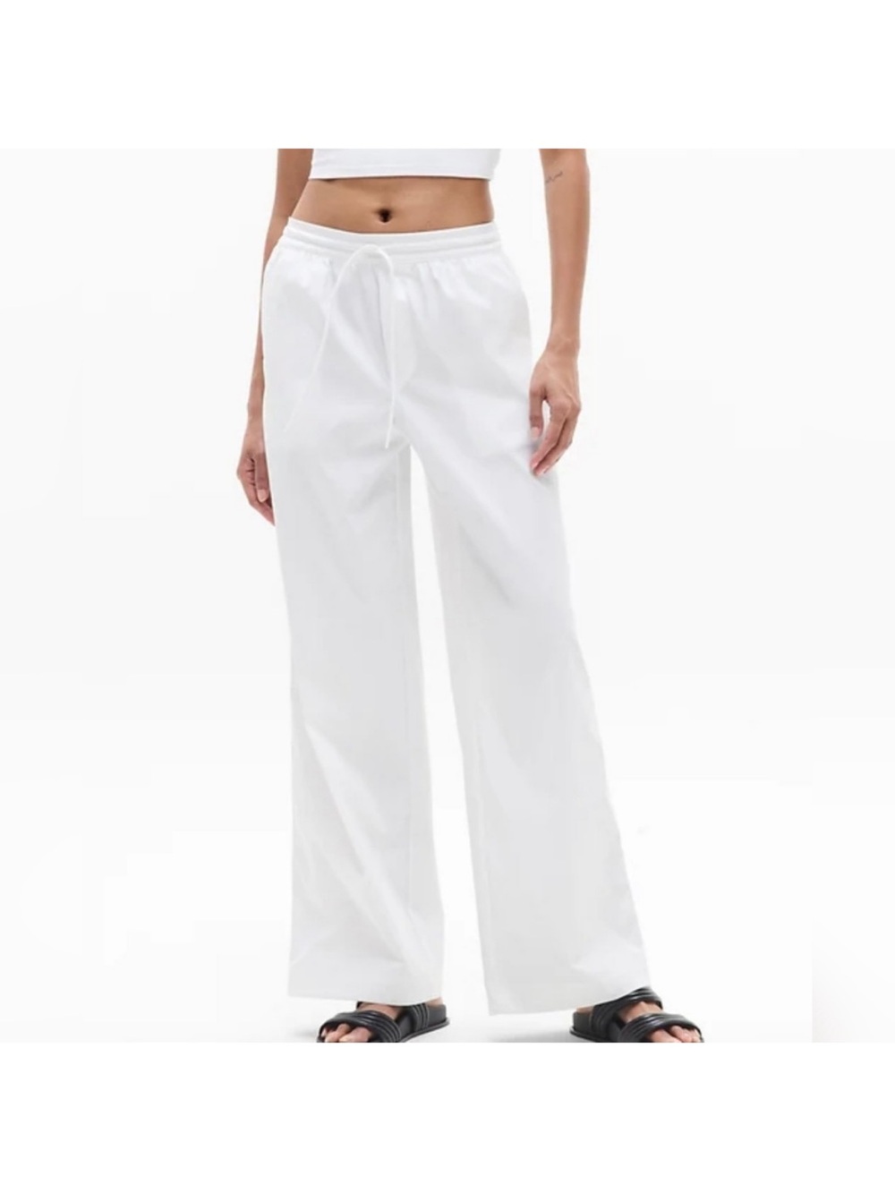 Athleta Drift Poplin White Pants NWT, M - Picture 4 of 8